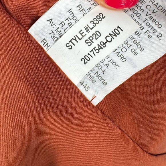 MADEWELL Smocked-Waist Mini Dress in Inkspot Dots Rust Brown Size Small - Picture 9 of 11